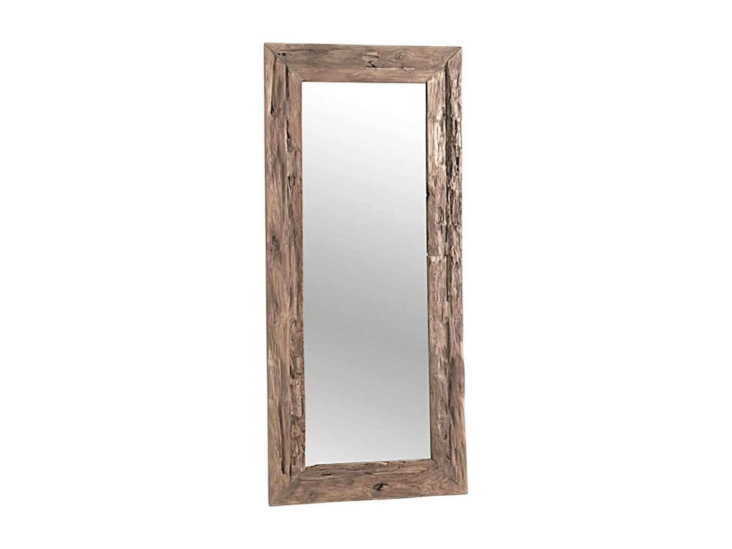 Miroir rectangulaire avec cadre bois recyclé 180 cm DEPOK