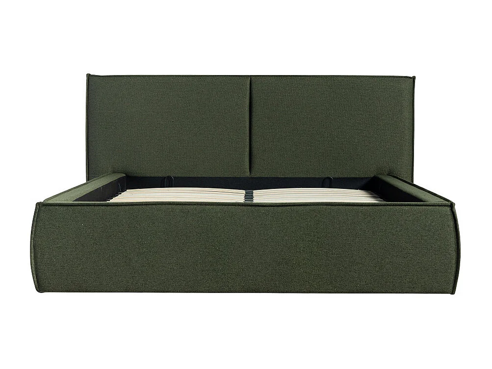 Liberia - Lit coffre en tissu 140x190cm - Vert