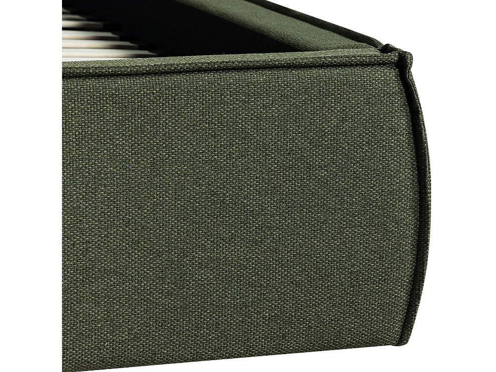 Liberia - Lit coffre en tissu 140x190cm - Vert