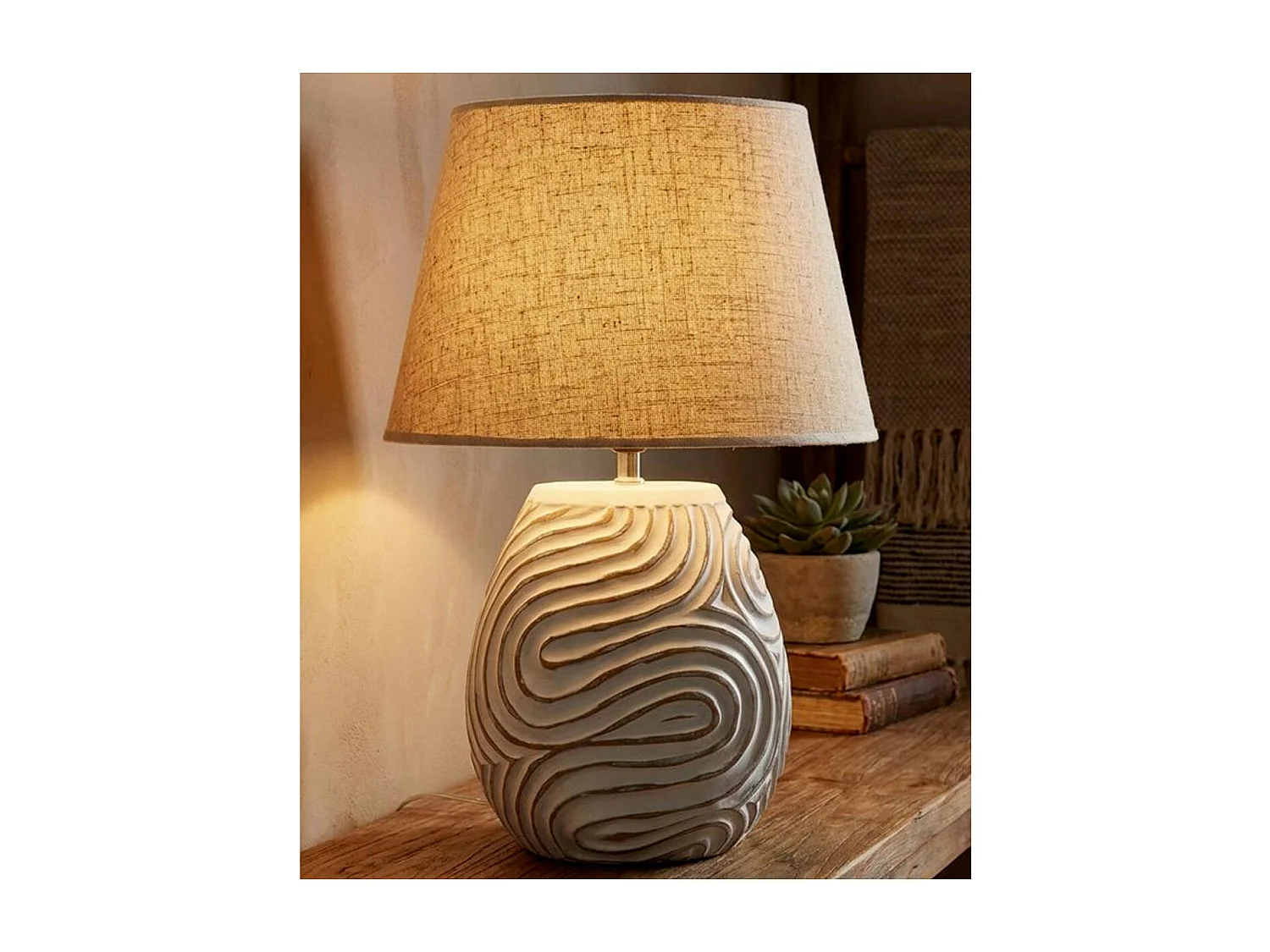 Lampe à Poser Design "Oblix" 55cm Blanc