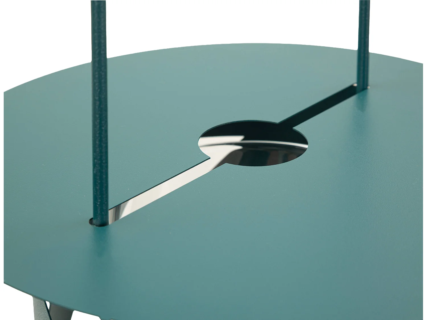 Turquoise metalen lantaarn cm Ø 23X43