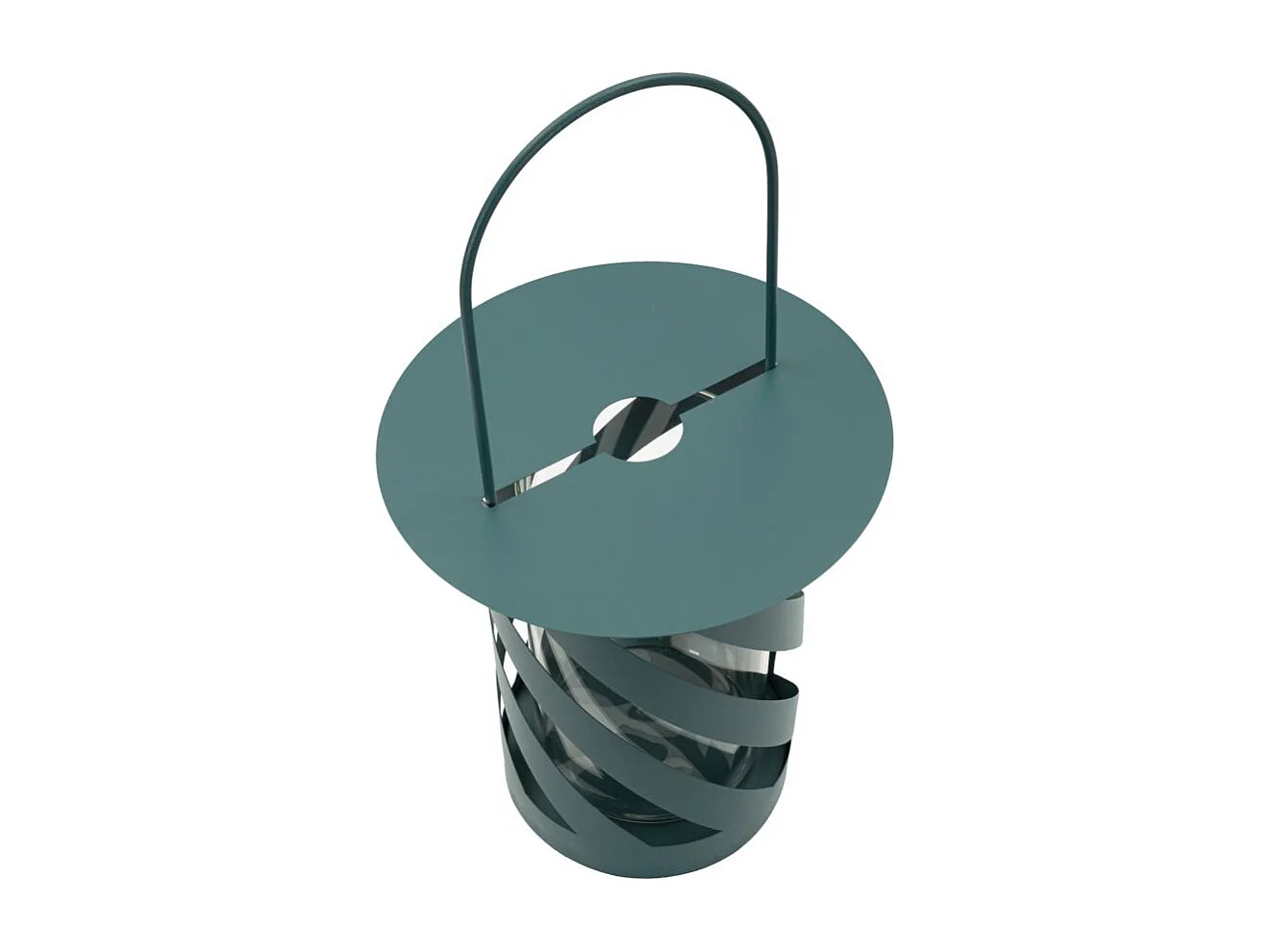 Lanterne en Métal "Twist Saturn" 43cm Bleu