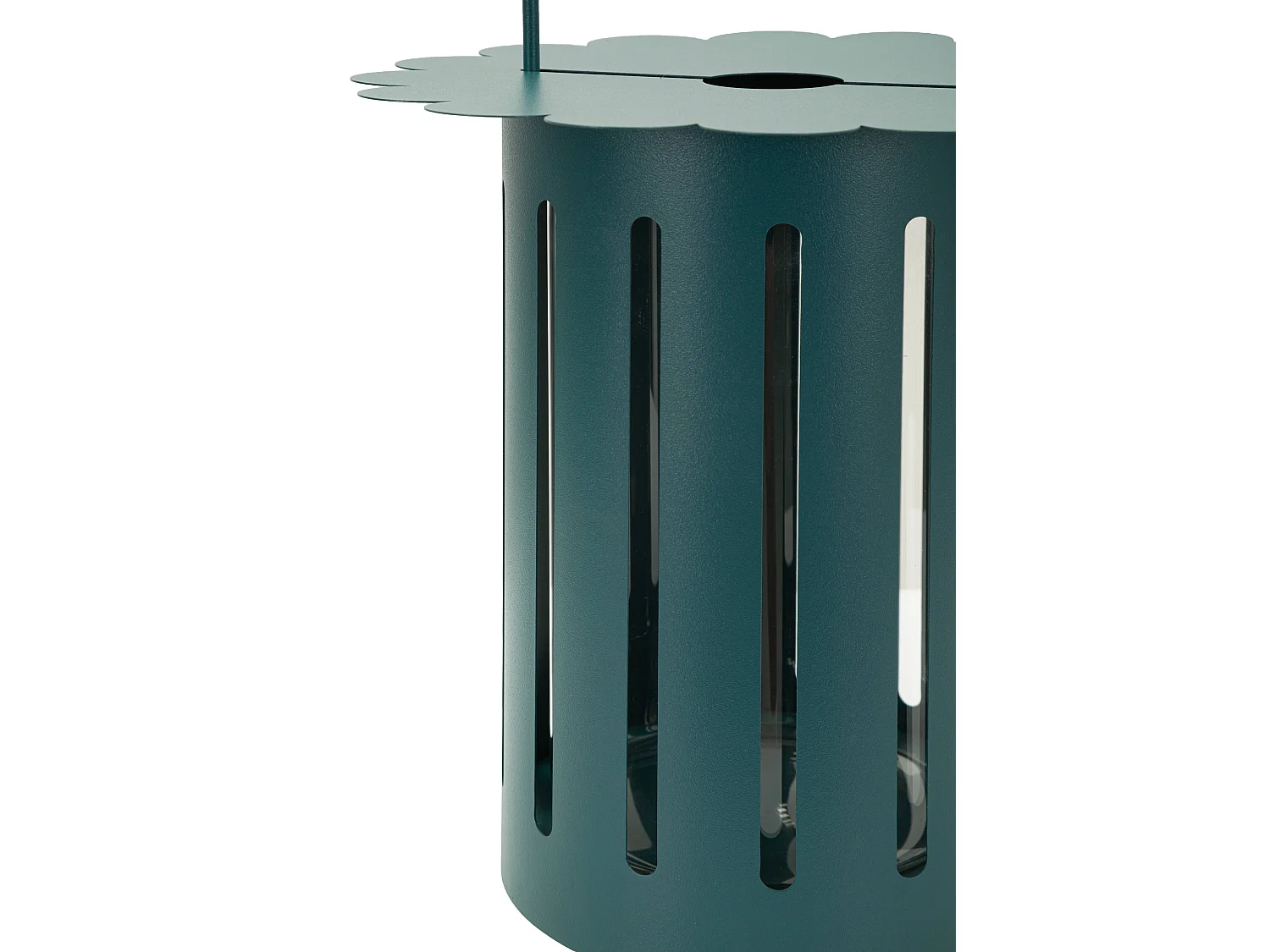 Turquoise metalen lantaarn cm Ø 24X43