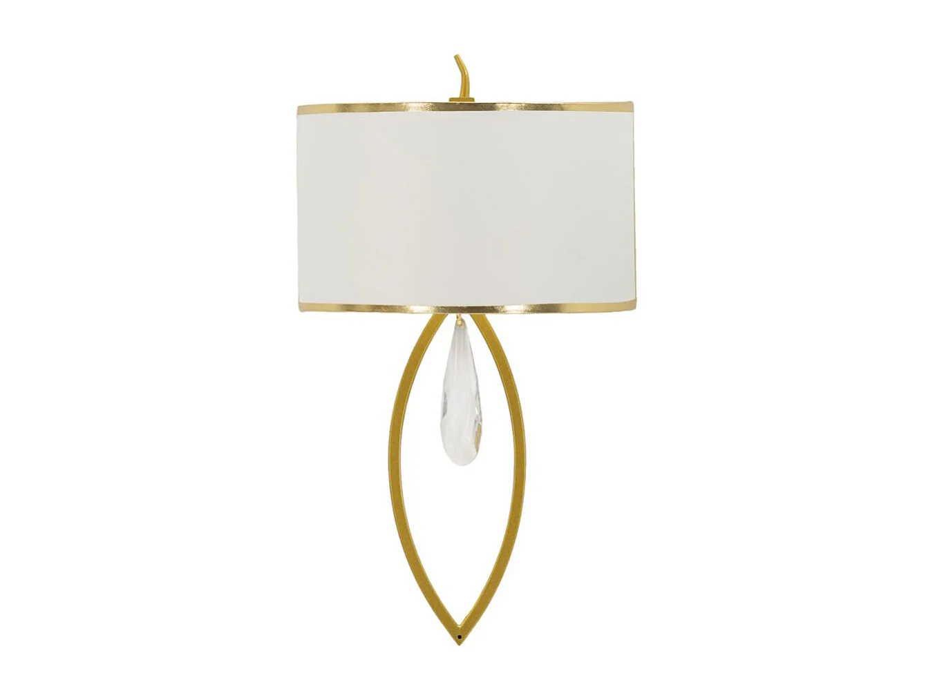 Applique Murale "Vienna" 50cm Blanc & Or