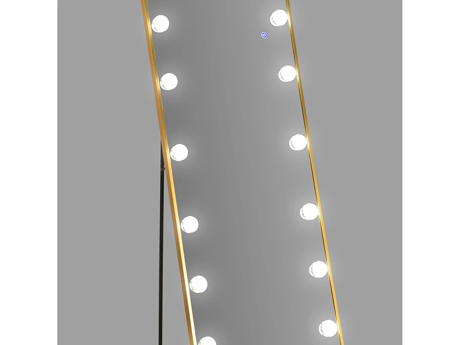 Miroir sur pied Hollywood avec éclairage LED, 50 x 45 x 160 cm