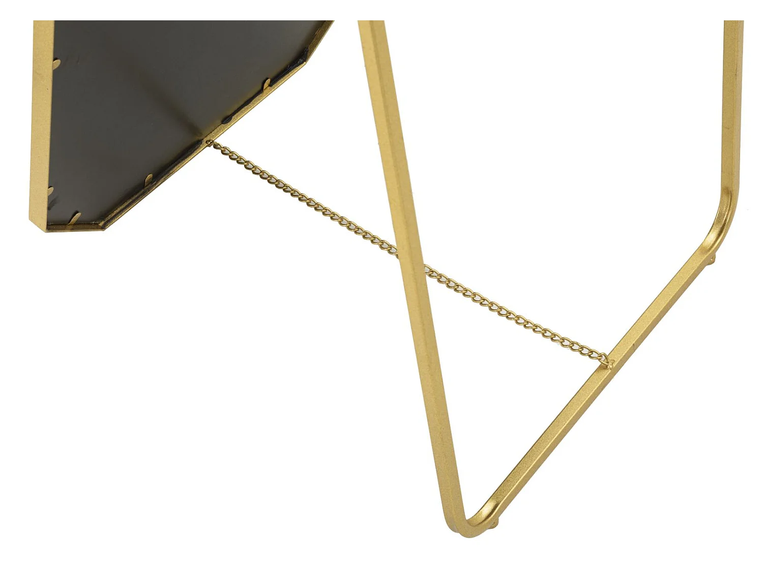 Standspiegel aus Metall goldfarben 46x54x153 cm (aufgestellt)