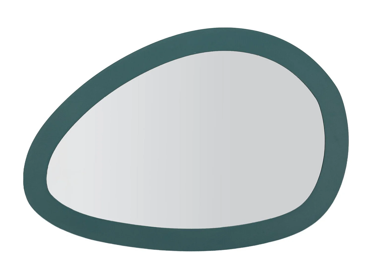 Turquoise metalen wandspiegel 71x1,5x48 cm