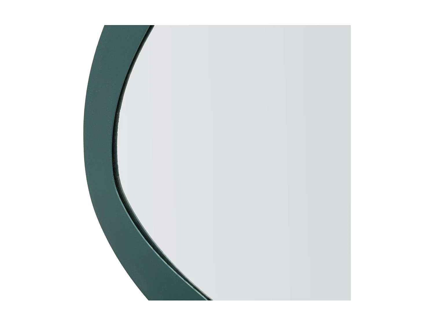 Turquoise metalen wandspiegel 71x1,5x48 cm