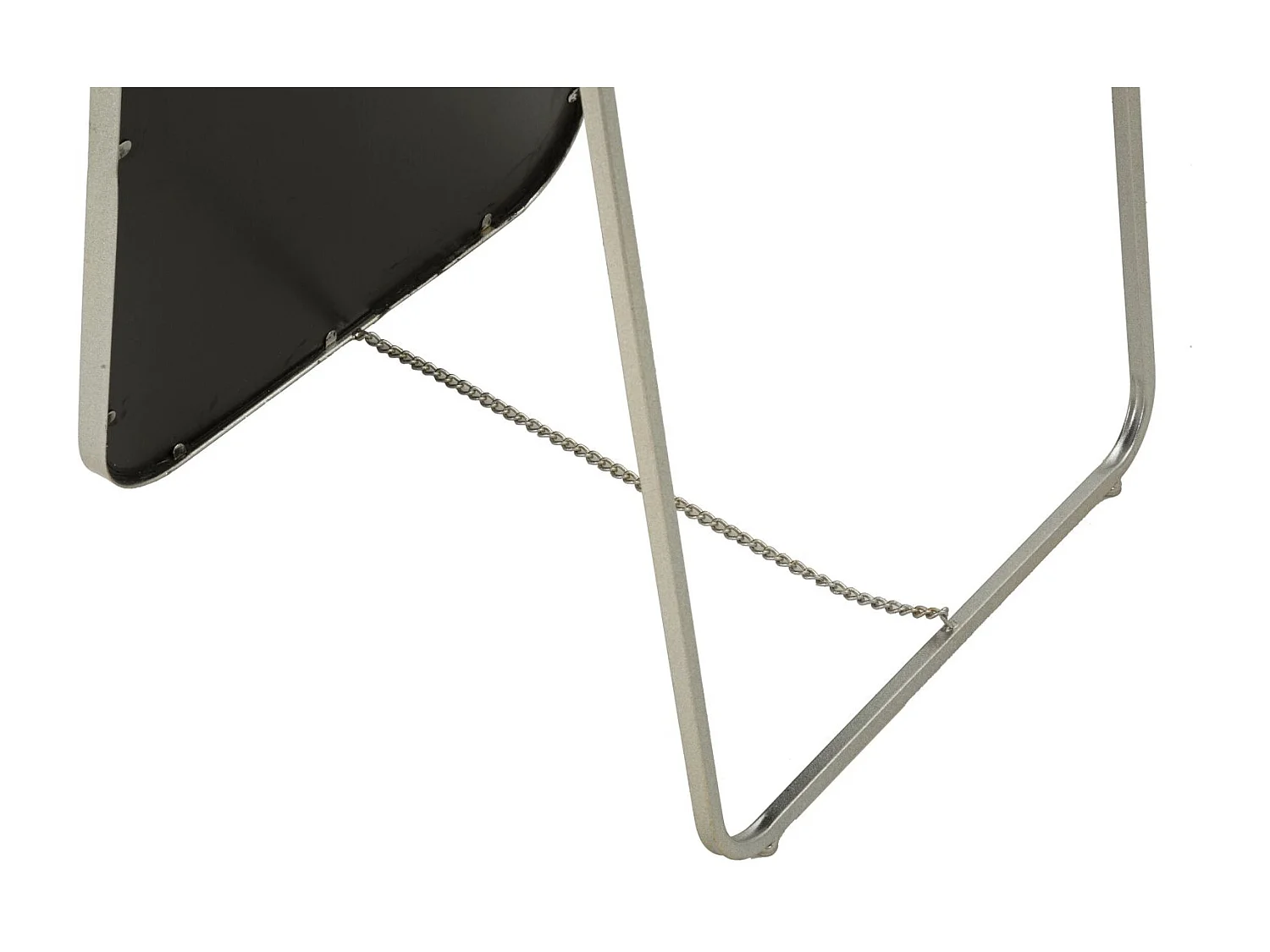 Zilverkleurige metalen vloerspiegel 46x57x153 cm