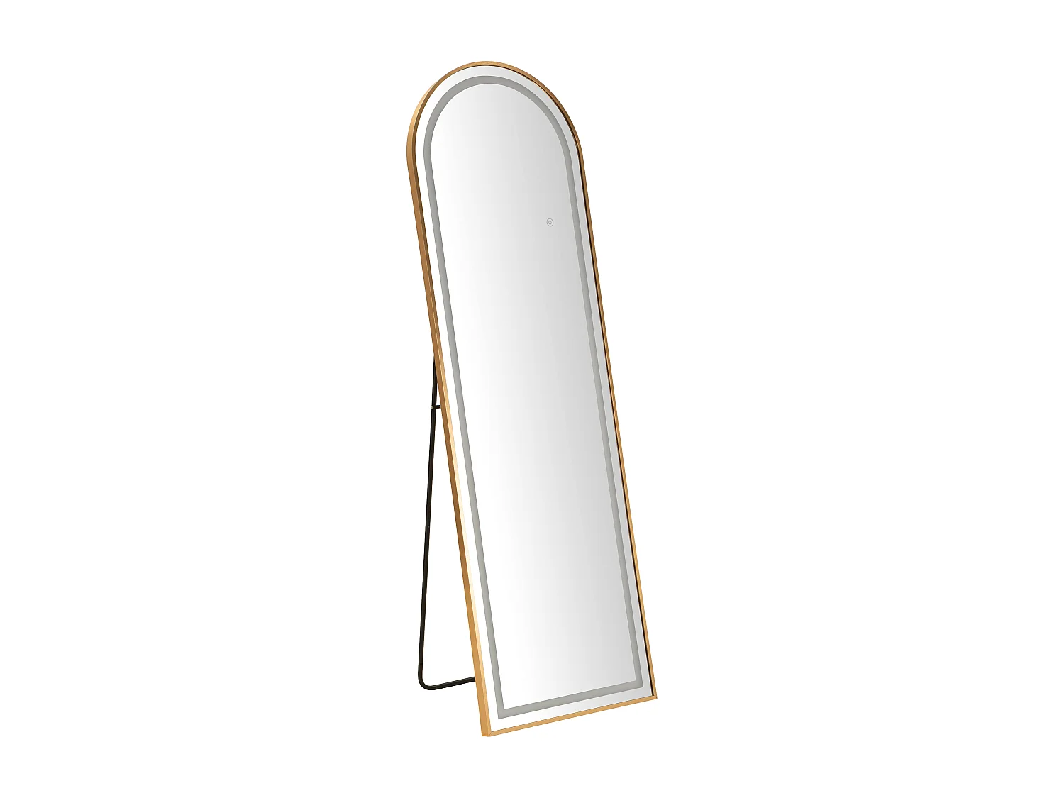 Staande spiegel met LED-verlichting 50x38x160 (uitgeklapte afmetingen)