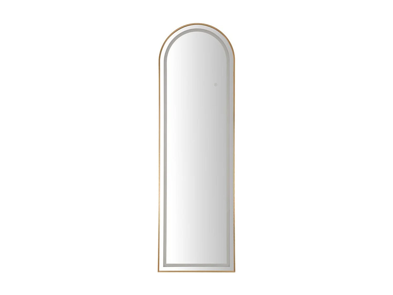 Miroir sur Pied LED "Simple Arc" 160cm Or