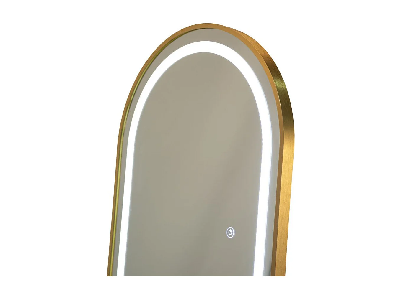 Miroir sur Pied LED "Simple Arc" 160cm Or