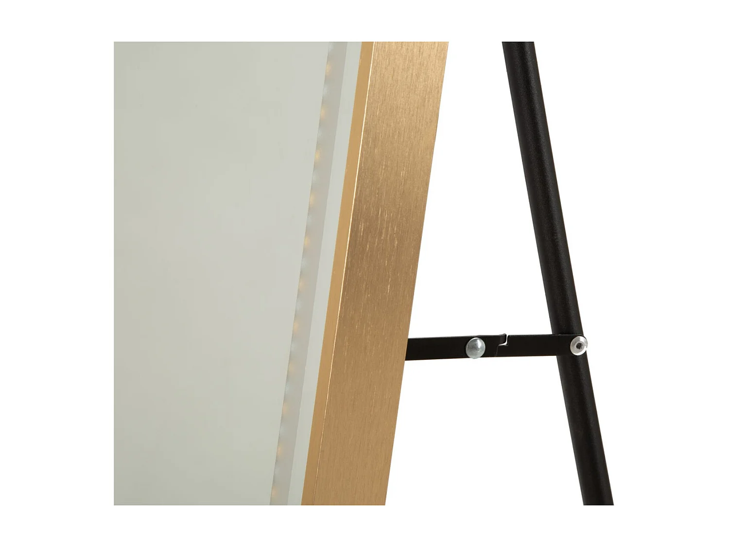 Miroir sur Pied LED "Simple Arc" 160cm Or