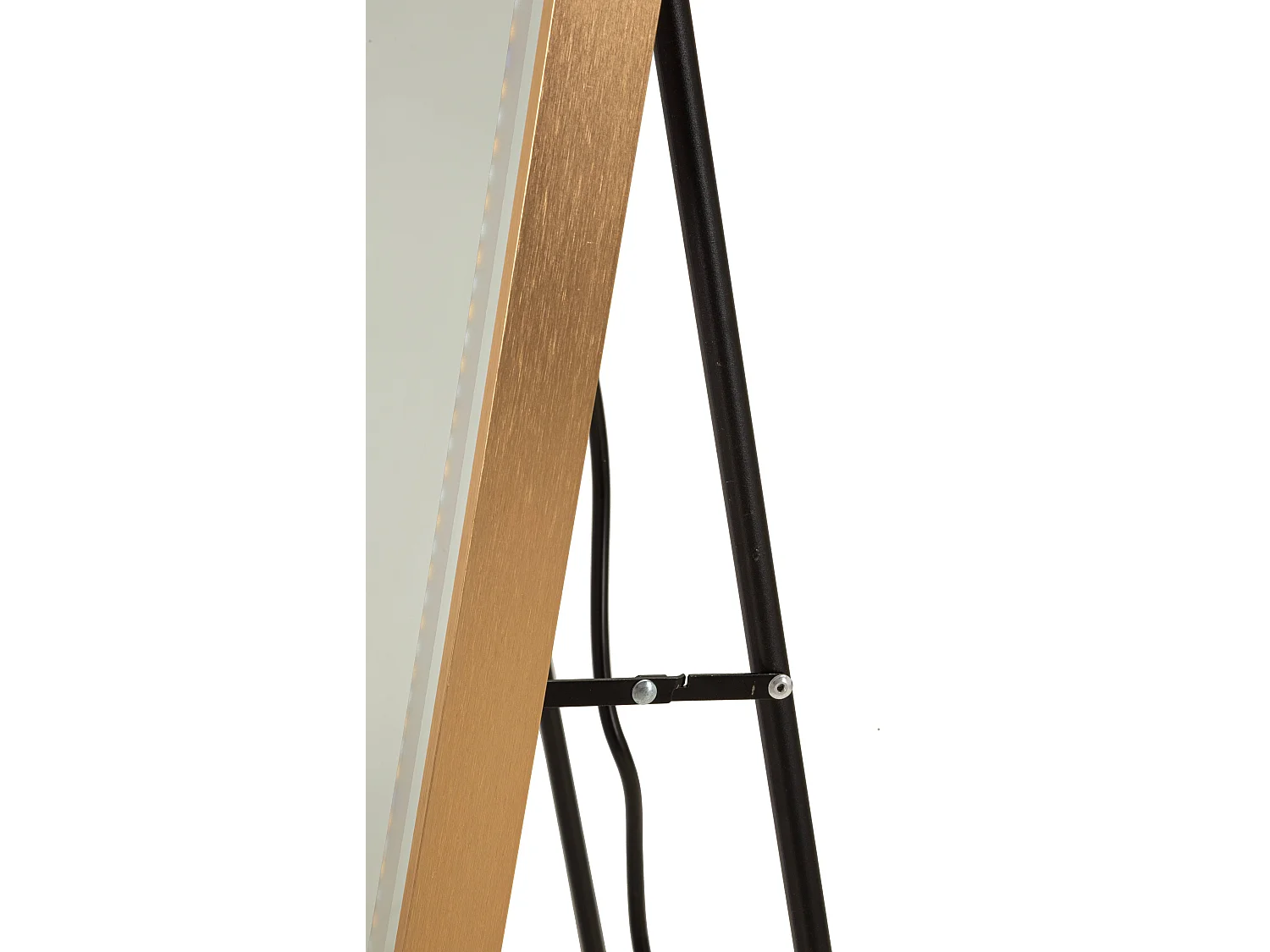 Staande spiegel met LED-verlichting 50x38x160 (uitgeklapte afmetingen)