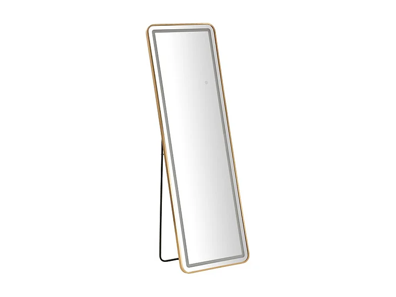 Miroir sur Pied LED "Simple" 160cm Or