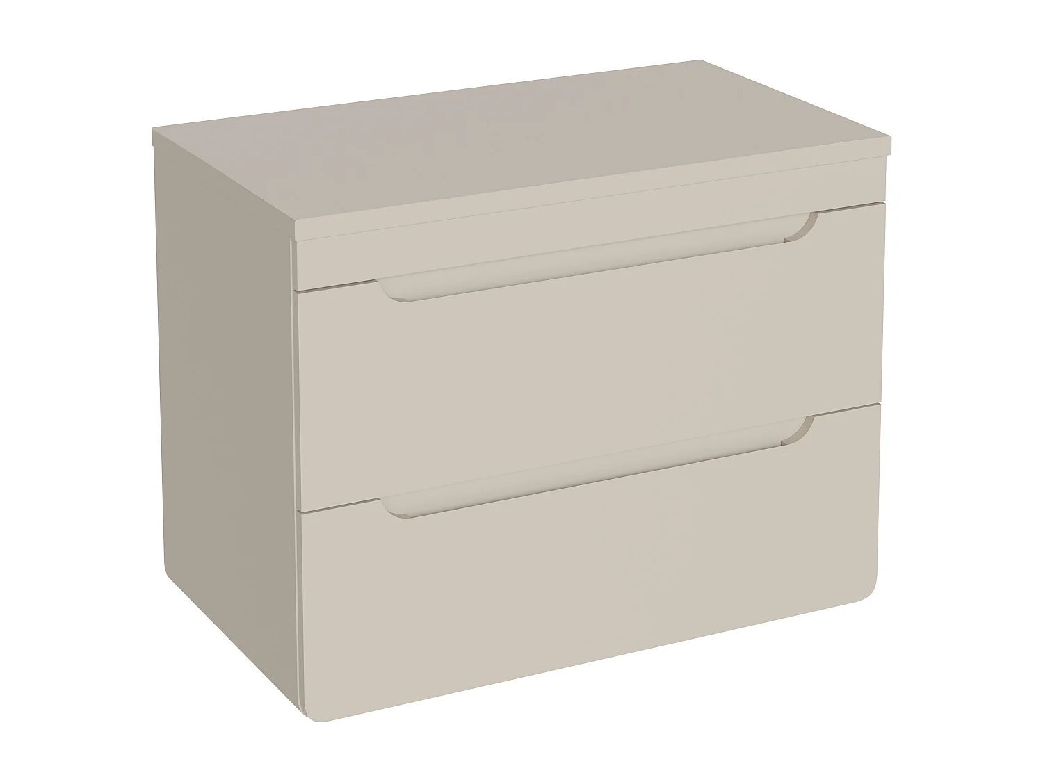 Meuble sous vasque suspendu avec planche - 80 cm - Beige - ARUBA