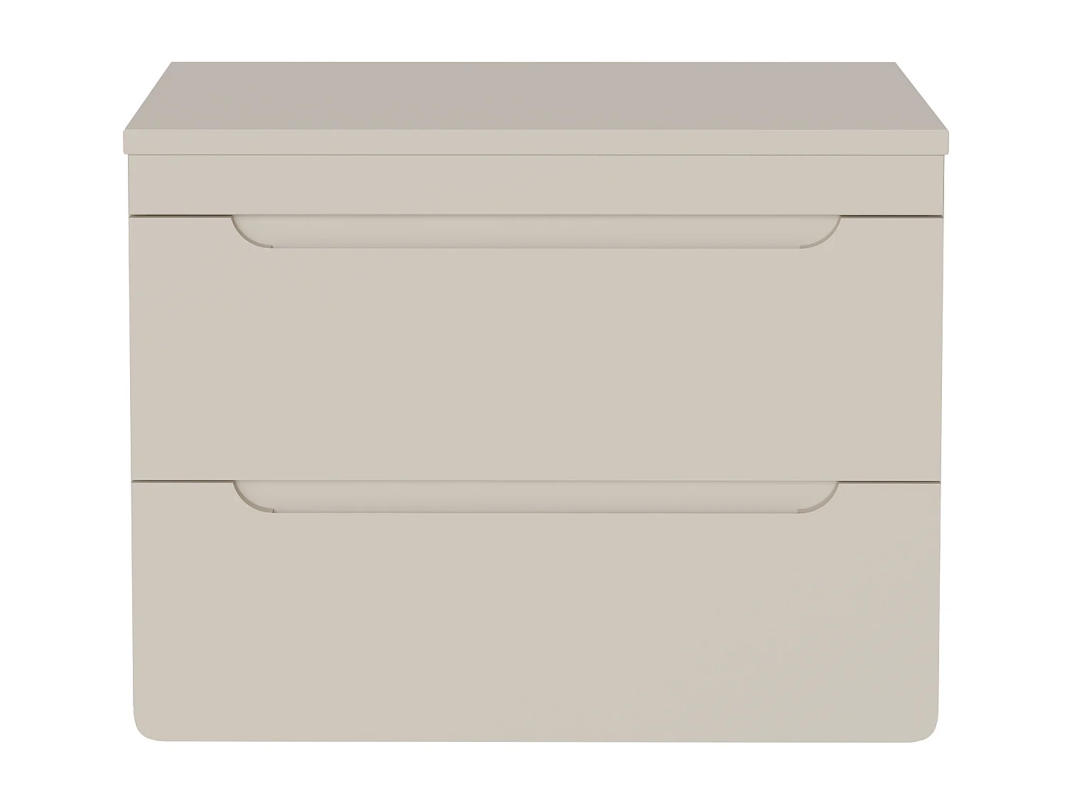 Meuble sous vasque suspendu avec planche - 80 cm - Beige - ARUBA