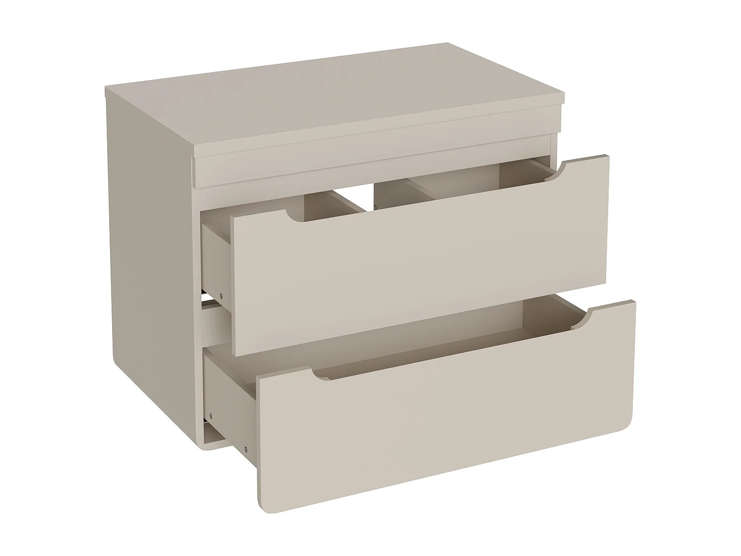 Meuble sous vasque suspendu avec planche - 80 cm - Beige - ARUBA