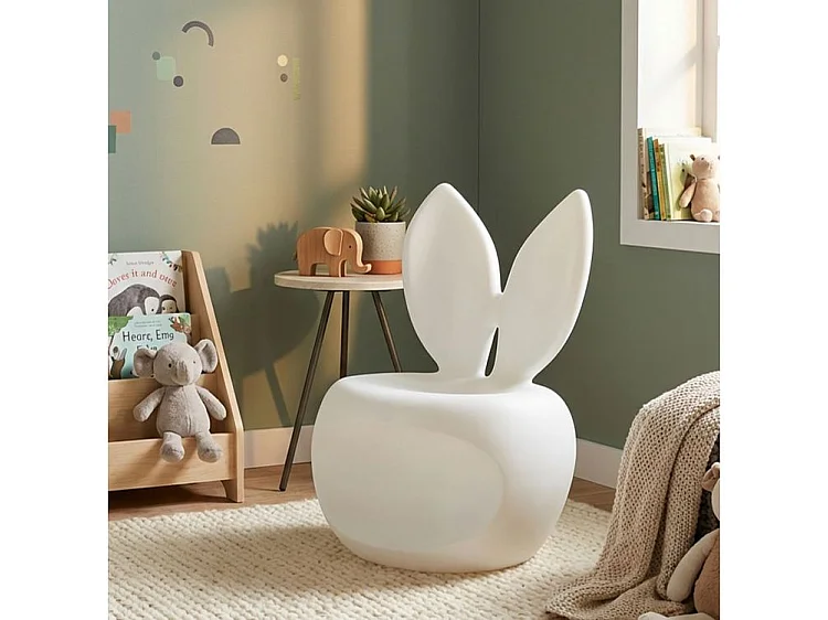 Chaise bunny blanche cm 57x55x79 (hauteur d'assise cm 39)