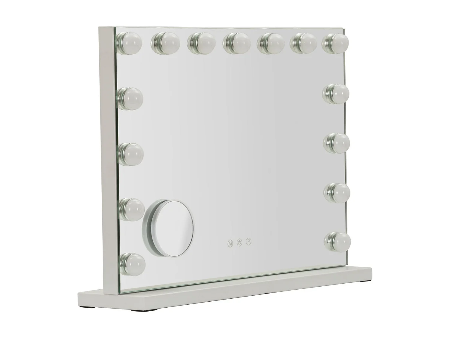 Miroir de table Hollywood avec éclairage LED, 55 x 14 x 43 cm