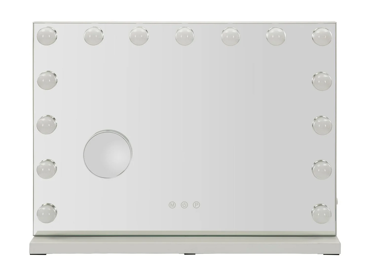 Miroir de table Hollywood avec éclairage LED, 55 x 14 x 43 cm