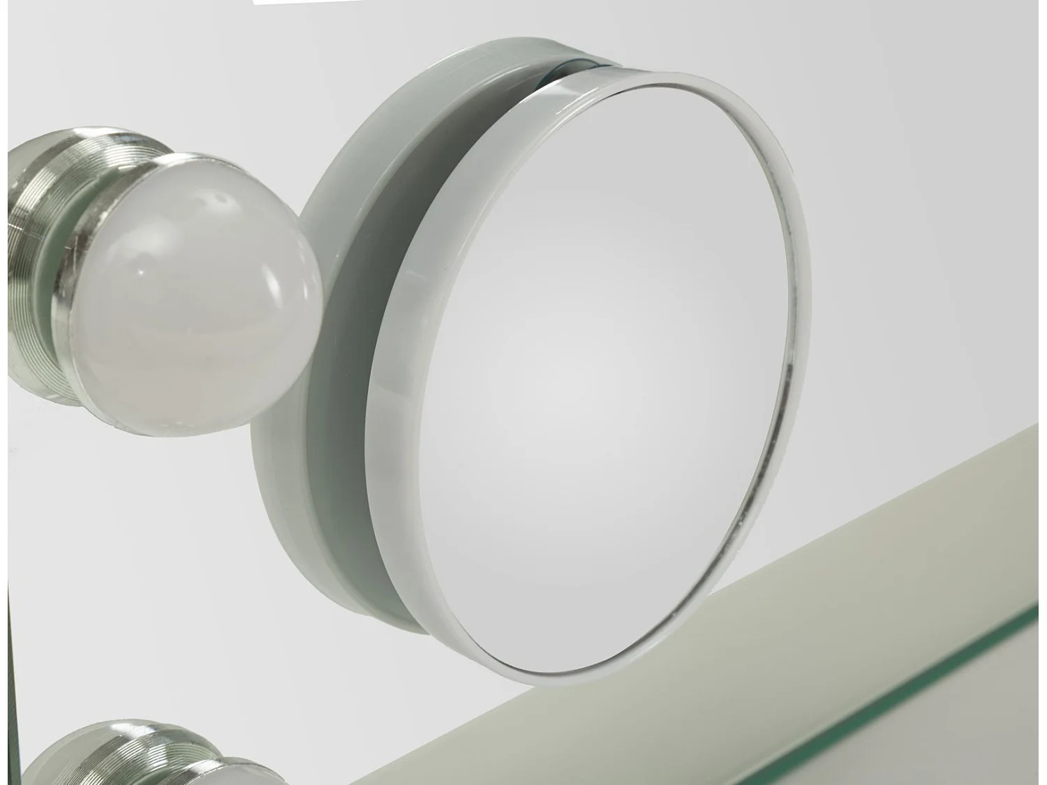 Miroir de table Hollywood avec éclairage LED, 55 x 14 x 43 cm