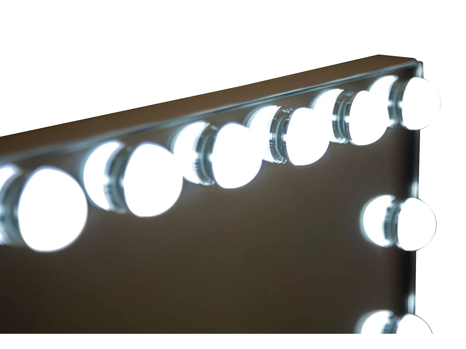 Miroir de table Hollywood avec éclairage LED, 55 x 14 x 43 cm