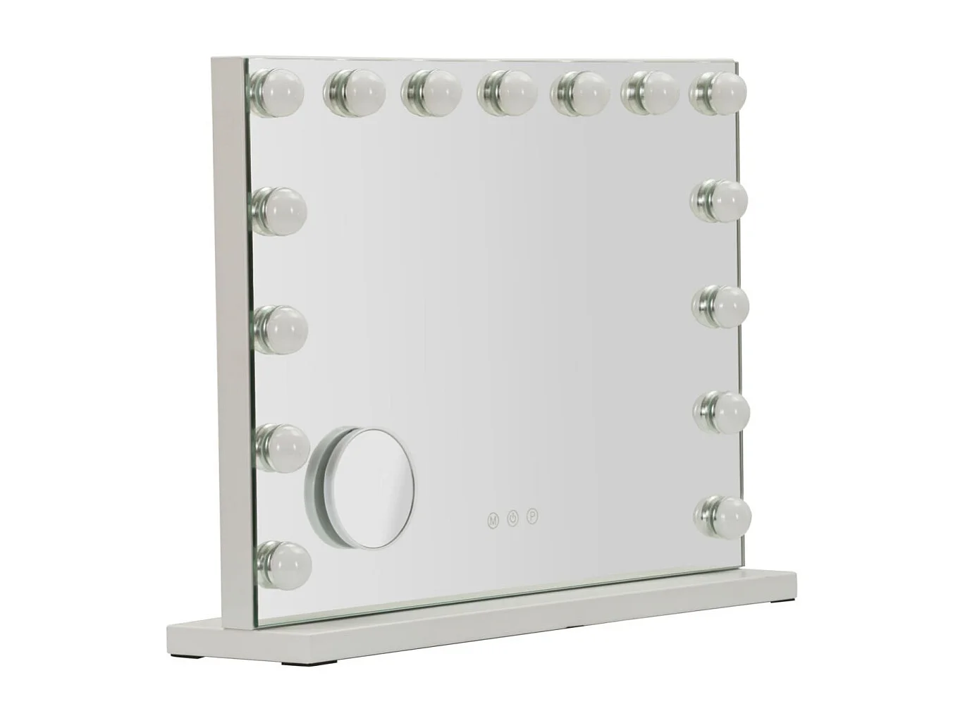 Miroir avec LED "Hollywood" 55cm Blanc