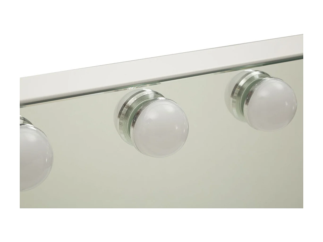 Miroir avec LED "Hollywood" 55cm Blanc
