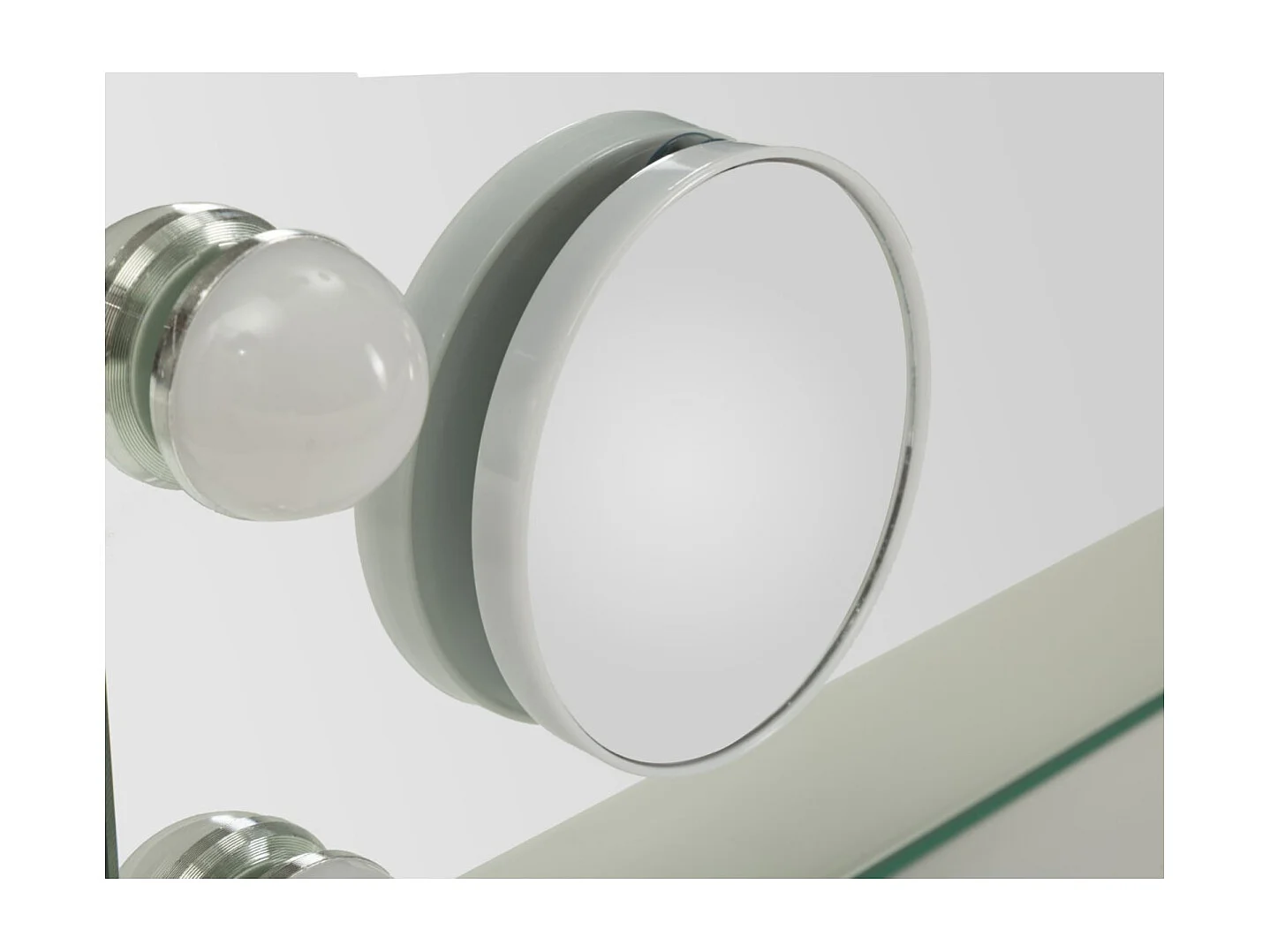 Miroir avec LED "Hollywood" 55cm Blanc