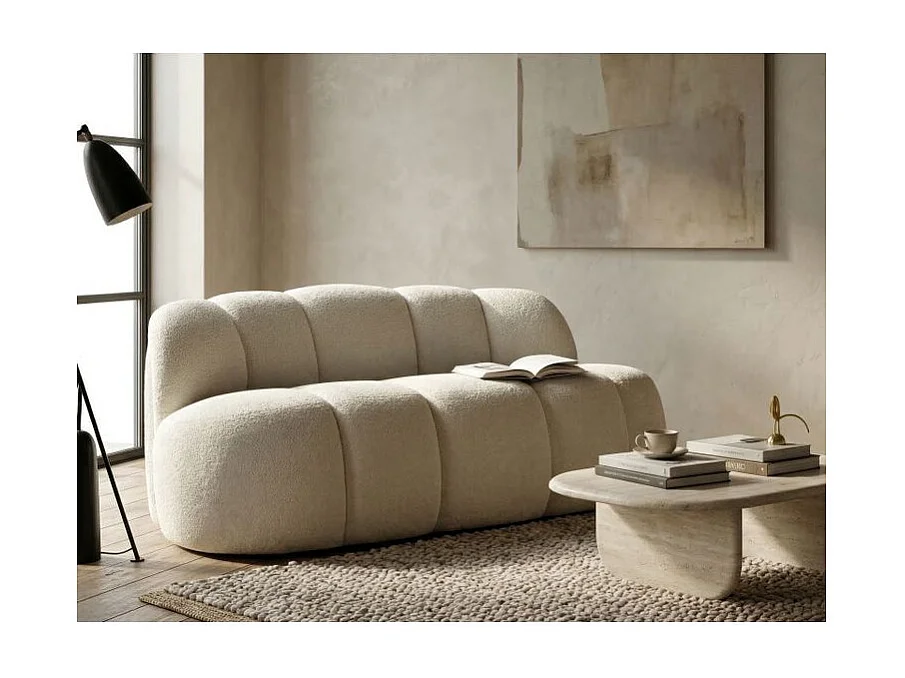 Canapé 2 places Ball blanc design sculptural lumineux