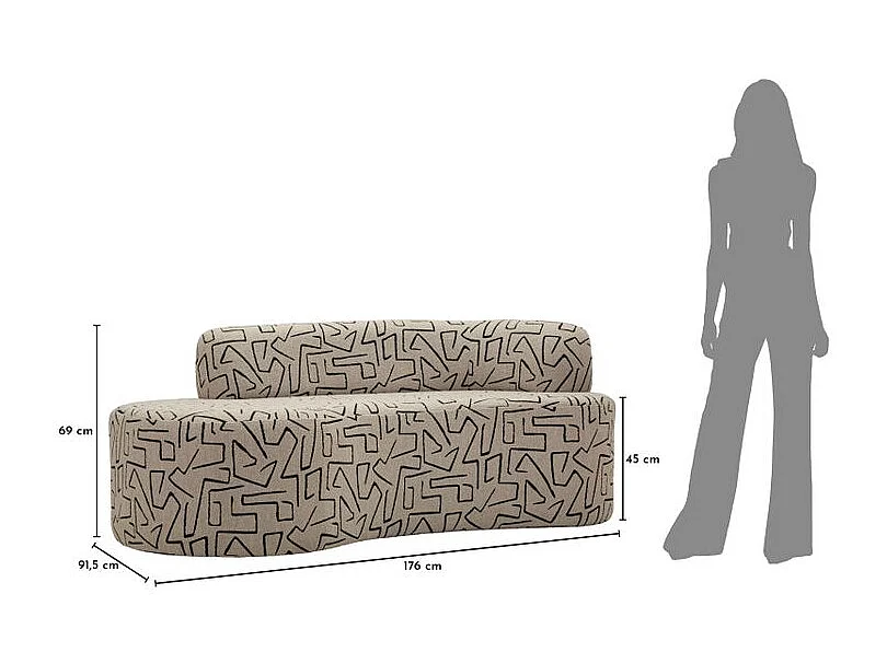 Canapé Nairobi design moderne et artistique 3 places