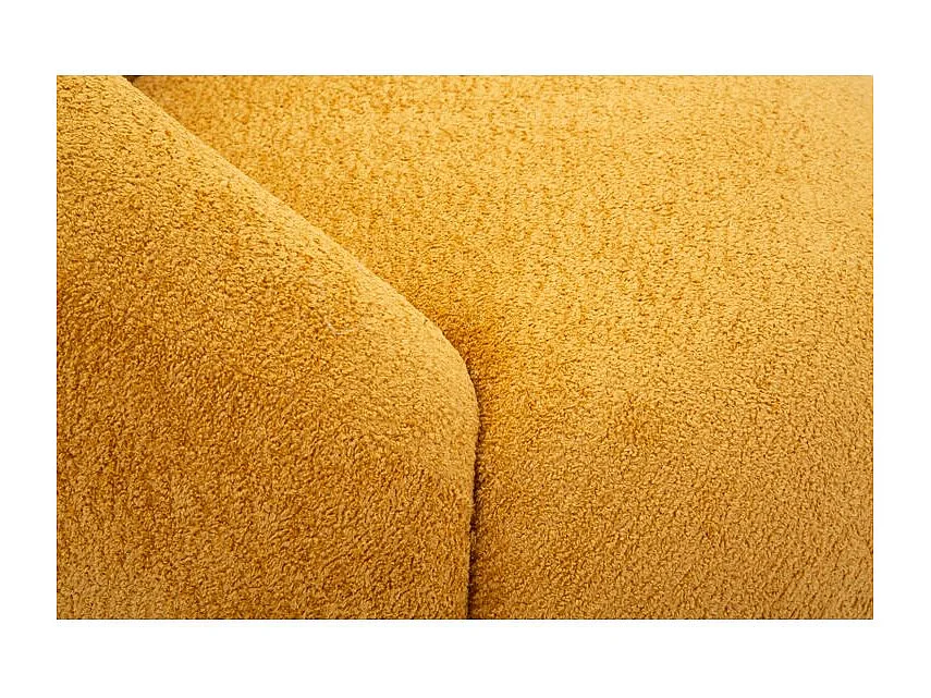 Fauteuil Ginevra moutarde bouclé design contemporain