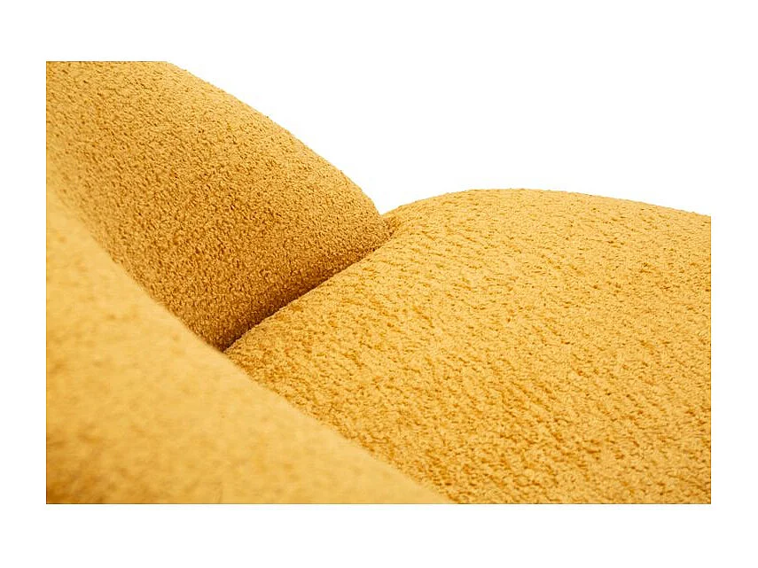 Fauteuil Ginevra moutarde bouclé design contemporain