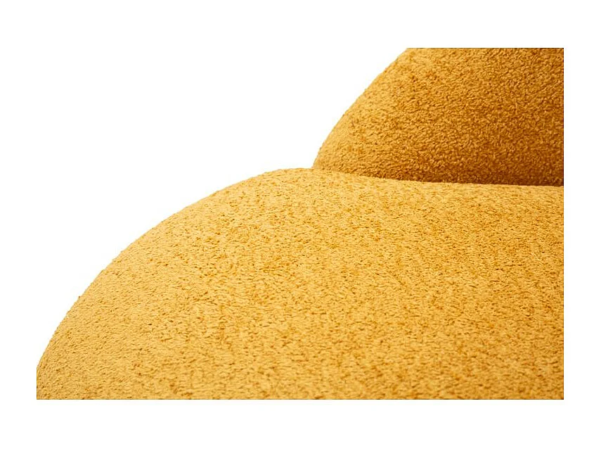 Fauteuil Ginevra moutarde bouclé design contemporain