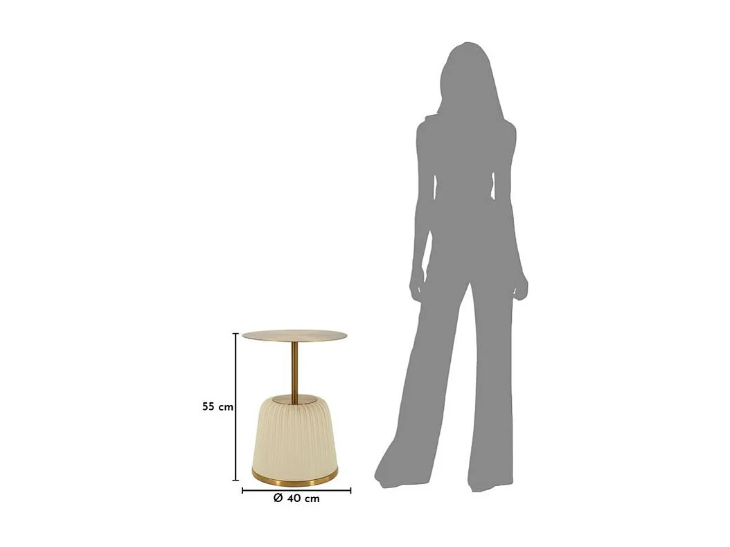 Table d'appoint egle blanche ø 40x55