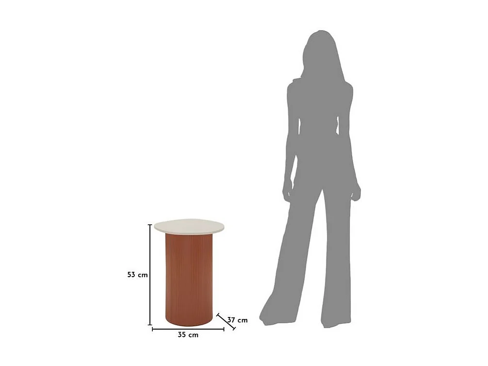 Mesita auxiliar de mármol de Frankfurt, 35 x 37 x 53 cm.