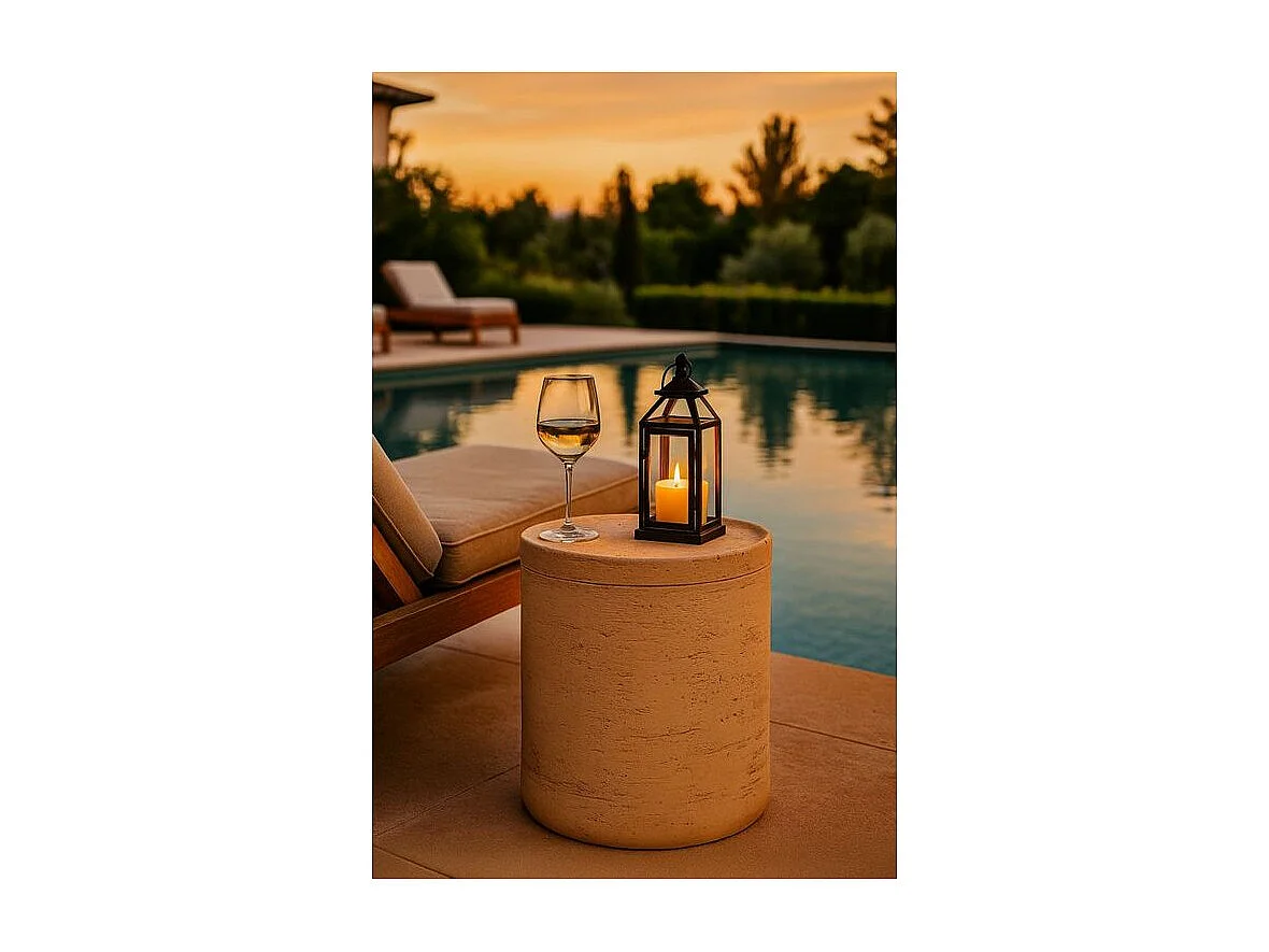 Table d'appoint antic cm cm ø 35x43