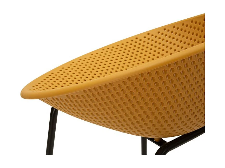 Lot de 2 tabourets de bar Ibiza moutarde