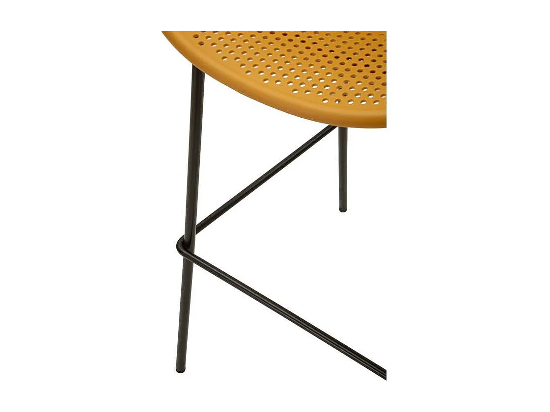 Lot de 2 tabourets de bar Ibiza moutarde