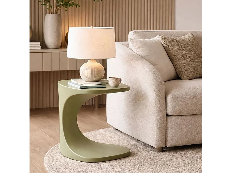 Ibiza groene bijzettafel 42 x 42 x 52 cm