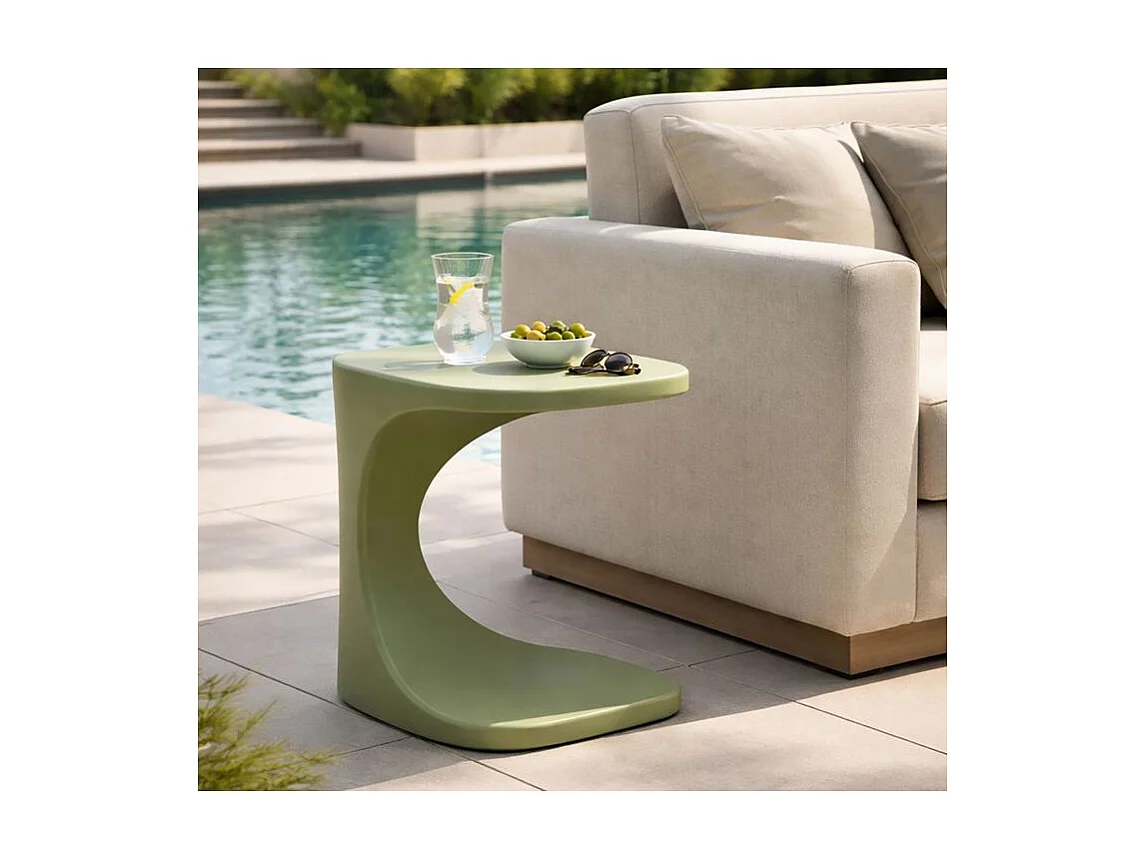 Ibiza groene bijzettafel 42 x 42 x 52 cm