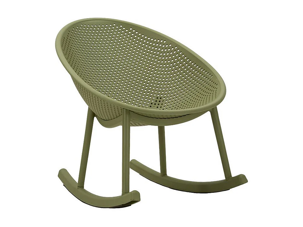 Chaise roching vert ibizacm 66x88x80 (hauteur d'assise cm 38)