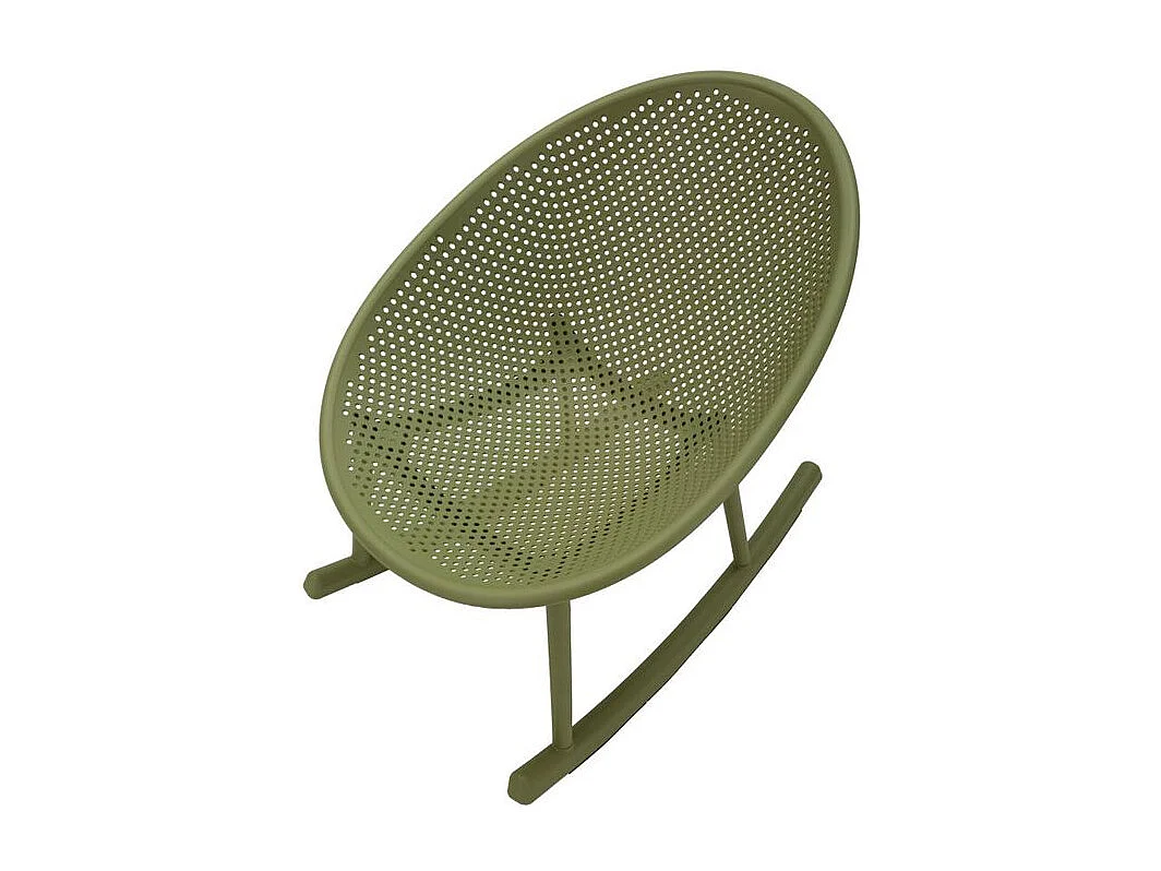 Chaise roching vert ibizacm 66x88x80 (hauteur d'assise cm 38)