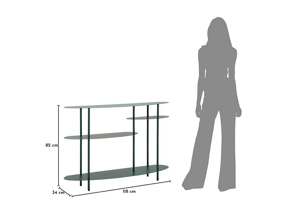 Console Saturn Plus bleu ottanio design moderne audacieux