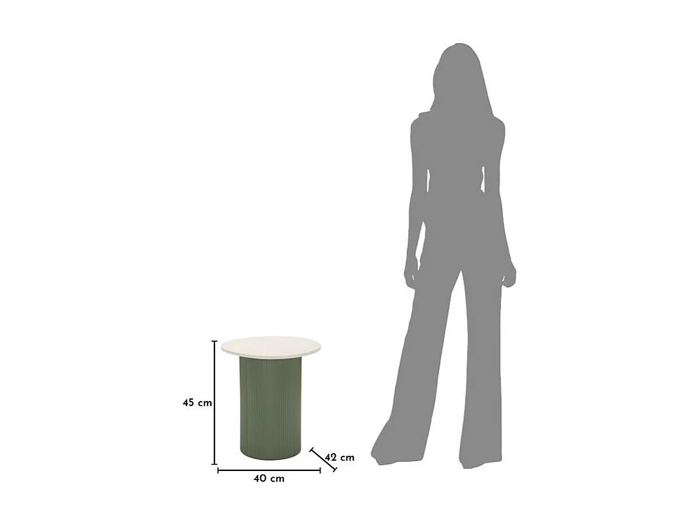 Mesita auxiliar de mármol de Frankfurt, 40 x 42 x 45 cm