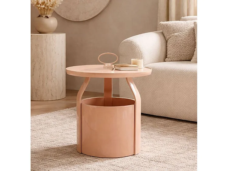 Table d'appoint iris rose cm ø 44 x 43