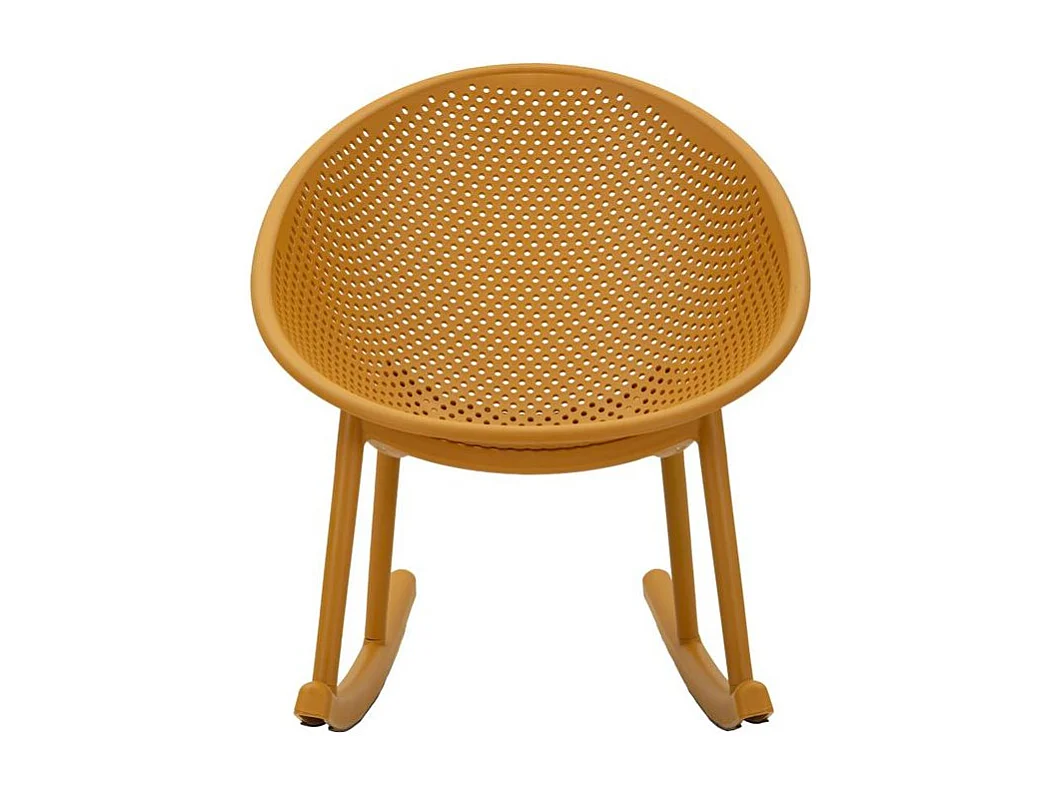 Chaise roching moutarde ibiza cm 66x88x80 (hauteur d'assise cm 38)