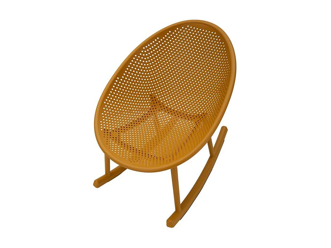 Chaise roching moutarde ibiza cm 66x88x80 (hauteur d'assise cm 38)