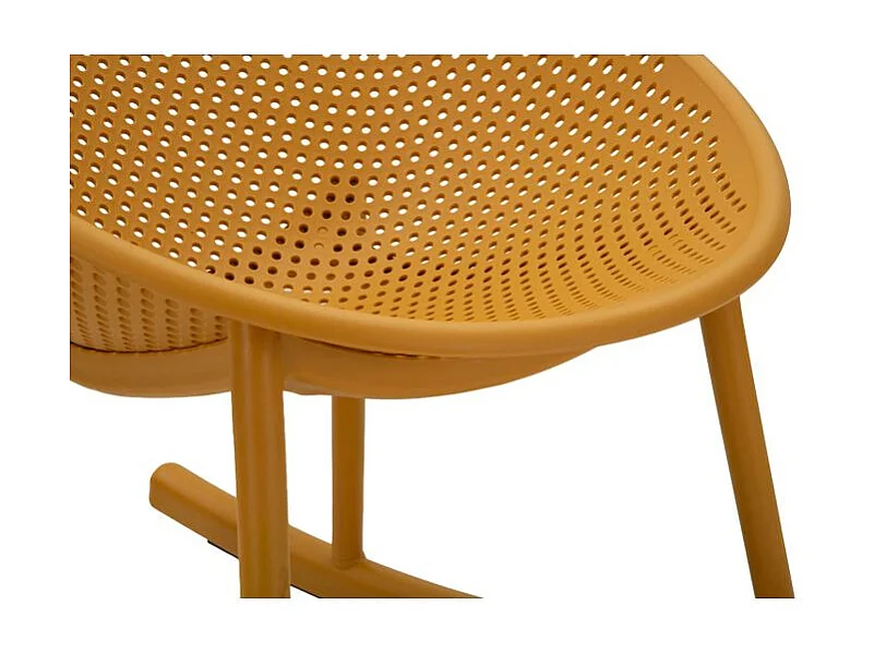 Chaise roching moutarde ibiza cm 66x88x80 (hauteur d'assise cm 38)